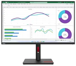 31.5" Lenovo T32h-30 černá / IPS / 2560x1440 / 4ms / 1000:1 / 350cd-m2 / DP+HDMI / Pivot / VESA 