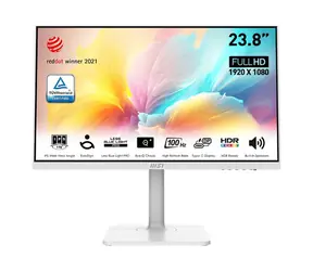 23.8" MSI Modern MD2412PW bílá / LED / 1920 x 1080 / IPS / 16:9 / 1ms / 1000:1 / HDMI+USBC / VESA / repro  