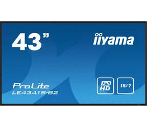 43" IIYAMA LE4341S-B2 černá / IPS / 1920x1080 / 16:9 / 8ms / 1200:1 / 350cd / repro / VGA / HDMI 
