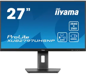 27" IIYAMA ProLite XUB2797UHSNP-B1 černá / IPS / 3840 x 2160 / 16:9 / 4ms / 1300:1 / 350cd / repro / HDMI / DP / USB-C