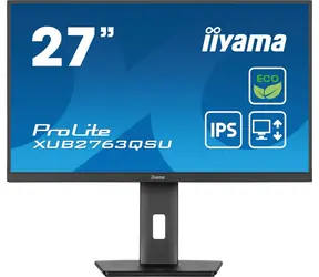 27" IIYAMA ProLite XUB2763QSU-B1 černá / IPS / 2560x1440 / 16:9 / 2ms / 1500:1 / 350cd / repro / HDMI / DP