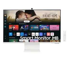 32" SAMSUNG Smart M8 M80D bílá / VA / 3840x2160 / 16:9 / 4ms / 3000:1 / 400cd-m2 / HDMI + DP / USB / VESA