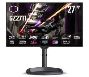 27" Cooler Master GZ2711 černá / OLED / 2560x1440 / 240Hz/ 450cd-m2 / 1500000:1 / 0.03ms / 2x HDMI + 2x DP / VESA