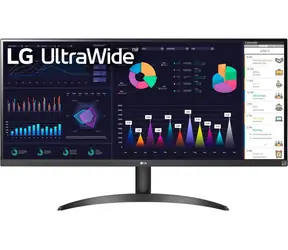 34" LG 34WQ500-B černá / IPS / 2 560 x 1 080 / 21:9 / 1000:1 / 400cd-m2 / DP+HDMI / repro