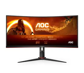 34" AOC CU34G2XP/BK černá / VA / 3440x1440 / 21:9 / 1ms / 4000:1 / 430cd-m2 / HDMI + DP / VESA / FreeSync