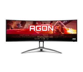 48.8" AOC AGON AG493UCX2 černá / VA / 5120x1440 / 32:9 / 1ms / 8m:1 / 400cd-m2 / HDMI + DP / G-Sync