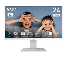 23.8" MSI PRO MP2412W bílá / 1920 x 1080 / VA / 16:9 / 1ms / 3000:1 / 250cd-m2 / HDMI+DP / VESA