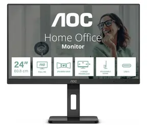 23.8" AOC 24P3CV černá / IPS / 1920 x 1080 / 16:9 / 4ms / 1000:1 / 300cd-m2 / HDMI + DP + USB-C / VESA / Pivot
