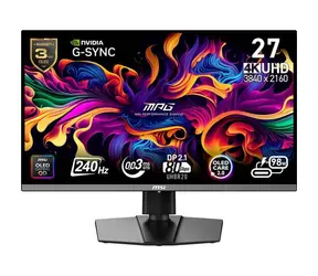 26.5" MSI MPG 272URX QD-OLED černá / 3840 x 2160 / OLED / 16:9 / 0.03ms / 1.5M:1 / DP+HDMI +USB-C