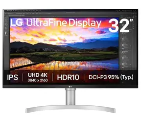 31.5" LG UltraFine 32UN650K-W / IPS / 3840x2160 / 16:9 / 1000:1 / 5ms / 350cd-m2 / HDMI / DP / VESA