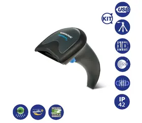 DATALOGIC QuickScan Lite QW2120 kit2-USB / čtečka kódů 1D / USB / stojánek / černá