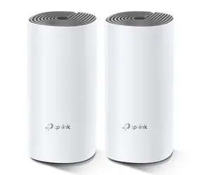 TP-Link Deco E4 (2-pack) / WiFi systém MESH AC1200 / Dual-band / 2.4GHz - 300Mbps / 5GHz - 867Mbps / 2x LAN