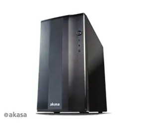 AKASA AK-BKCSE-05 Omega case / bez zdroje / ATX / USB 2.0 / HD audio / černá