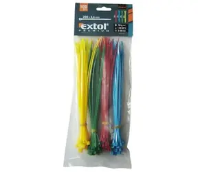 Extol stahovací pásky 2.5mm x 150mm / žlutá, zelená, červená, modrá po 25ks / 100ks