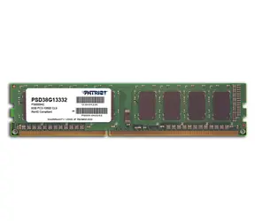 Patriot 8GB (1x8GB) 1333MHz / DIMM / DDR3 / CL9 / Non-ECC / Unbuffered / 1.5V