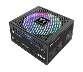 THERMALTAKE Toughpower GF1 ARGB 650W / aktivní PFC / ATX 12V 2.4 / 140mm ventilátor / 80PLUS Gold / černá