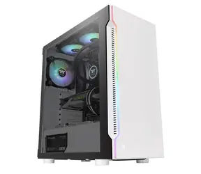 THERMALTAKE H200 TG Snow RGB bílá / midi tower / USB / bez zdroje / ATX / průhledná bočnice