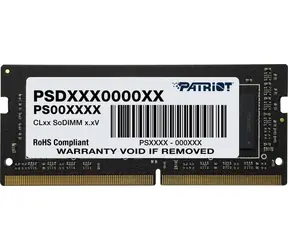 Patriot Signature 4GB (1x4GB) 2666MHz / SO-DIMM / DDR4 / CL19 / Unbuffered / Non-ECC / 1.2V