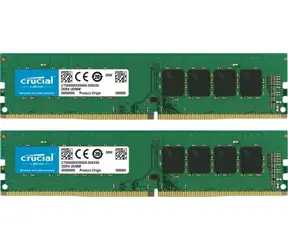 Crucial 64GB (2x32GB) 3200MHz / DDR4 / DIMM / PC4-25600 / CL22 / Non-ECC / Un-buffered / DR x8 / 1.2V