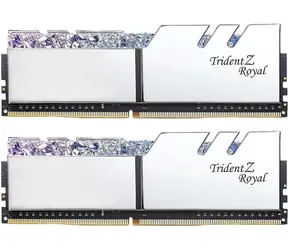 G.Skill Trident Z Royal Silver 32GB (2x16GB) 3600MHz / DDR4 / CL16-19-19-39 / 1.35V / XMP 2.0 / LED podsvícení