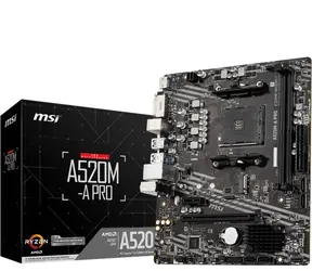 MSI A520M-A PRO / AMD A520 / DDR4 / SATA III RAID / USB / GLAN / M.2 / sc.AM4 / mATX