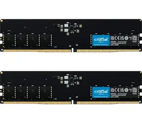 Crucial 64GB (2x32GB) 4800MHz / DDR5 / PC5-38400 / CL40-39-39 / 1.1V / dual rank x8