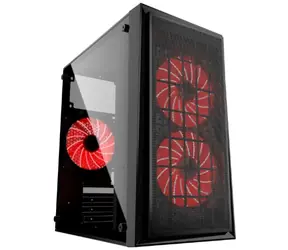 Gembird CCC-FORNAX-950R Fornax 950R černá / micro-ATX / 3x 120 / 2x USB3.0 / bez zdroje / průhledná bočnice