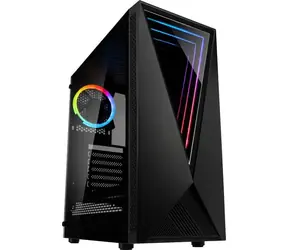 Kolink Void RGB černá / ATX / 2xUSB 3.0 + 2xUSB 2.0 / 1x 120 mm / bez zdroje / tvrzené sklo / průhledná bočnice