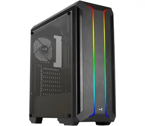 AeroCool Skyline ARGB V1 černá / PC skříň / ATX / 2x USB 3.0 + 2x USB 2.0 / Bez zdroje / průhledná bočnice