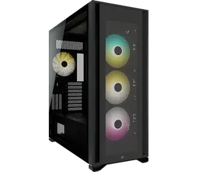 Corsair iCUE 7000X RGB černá / E-ATX / 1x USB-C + 4x USB 3.0 / 4x 140 mm / bez zdroje / Průhledná bočnice
