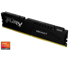 Kingston Fury Beast Black 16GB (1x16GB) DDR5 5200MHz EXPO / CL36 / DIMM / On-Die ECC / XMP 3.0 / EXPO 1.0 / 1.25V