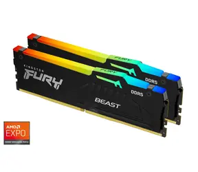Kingston Fury Beast RGB 32GB (2x16GB) DDR5 5200MHz EXPO / CL36 / DIMM / On-Die ECC / XMP 3.0 / EXPO 1.0 / RGB / 1.25V