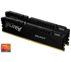 Kingston Fury Beast Black 32GB (2x16GB) DDR5 6000MHz EXPO / CL36 / DIMM / On-Die ECC / XMP 3.0 / EXPO 1.0 / 1.35V