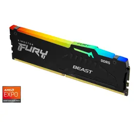 Kingston Fury Beast RGB 16GB (1x16GB) DDR5 6000MHz EXPO / CL36 / DIMM / On-Die ECC / XMP 3.0 / EXPO 1.0 / RGB / 1.35V