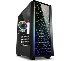 Sharkoon LIT 100 černá / ATX / 2x USB 3.0 / 4x 120 mm / RGB / Bez zdroje / průhledná bočnice