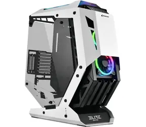 Sharkoon ELITE SHARK CA700 černo-bílá / ATX / RGB / bez zdroje / 2x 120mm / průhledná bočnice