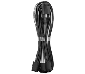 CableMod PRO ModMesh 8-Pin PCIe Trojtý prodlužovací kabel 45 cm - černo-bílá