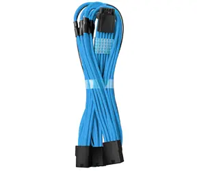CableMod PRO ModMesh 8-Pin PCIe Trojtý prodlužovací kabel 45 cm - modrá