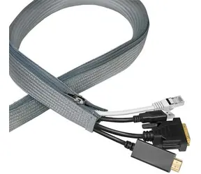 Logilink KAB0074 šedá / Organizátor kabelů se zipem / 50 mm x 2m 