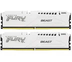 Kingston Fury Beast White 64GB (2x32GB) DDR5 5200MHz / CL40 / DIMM / On-Die ECC / XMP / 1.25V