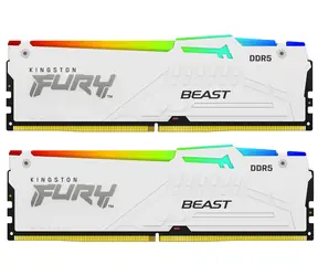 Kingston Fury Beast White RGB 64GB (2x32GB) DDR5 5600MHz EXPO / CL36 / DIMM / On-Die ECC / EXPO / XMP / 1.25V