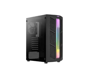 AeroCool Prime černá / PC skříň / ATX / 2x USB 3.0 / Bez zdroje / průhledná bočnice