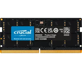 Crucial 32GB (1x32GB) 4800 MHz / DDR5 / SO-DIMM / CL40 / 1.1V