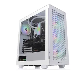 Thermaltake TOWER ATX V350 TG ARGB AIR SNOW White / ATX / 1x UBS C 3.2 / 2x USB 3.0 / Bez zdroje / průhledná bočnice