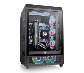 Thermaltake The Tower 500 Black / E-ATX / 1x USB 3.2 / 4x USB 3.0 / Bez zdroje / průhledná bočnice