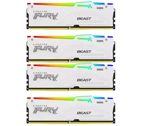 Kingston Fury Beast White RGB 128GB (4x32GB) DDR5 5600MHz / CL40 / DIMM / XMP