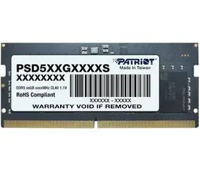 Patriot Signature 16GB (1x16GB) 5600MHz / SO-DIMM / DDR5 / CL46 / NON-ECC / Unbuffered / 1.1V