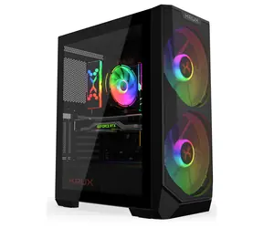 KRUX Vortex černá / PC skříň / ATX / micro-ATX / mini-ITX / průhledná bočnice / bez zdroje 