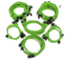 Super Flower Sleeve cable kit Pro zelená / Sada kabelů pro zdroje Super Flower