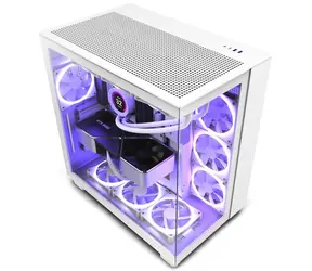 NZXT H9 Flow bílá / ATX / 1x USB-C + 2x USB 3.0 / 3.5mm Jack / 4 x 120mm